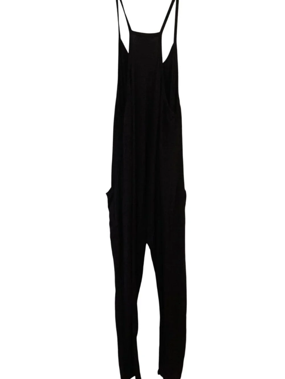 Antistar Womens Black Sleeveless Drop Crotch Jumpsuit With Pockets Size M Made i - Picture 3 of 6